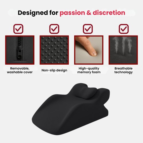 Cojín íntimo ergonómico para una posición perfecta 